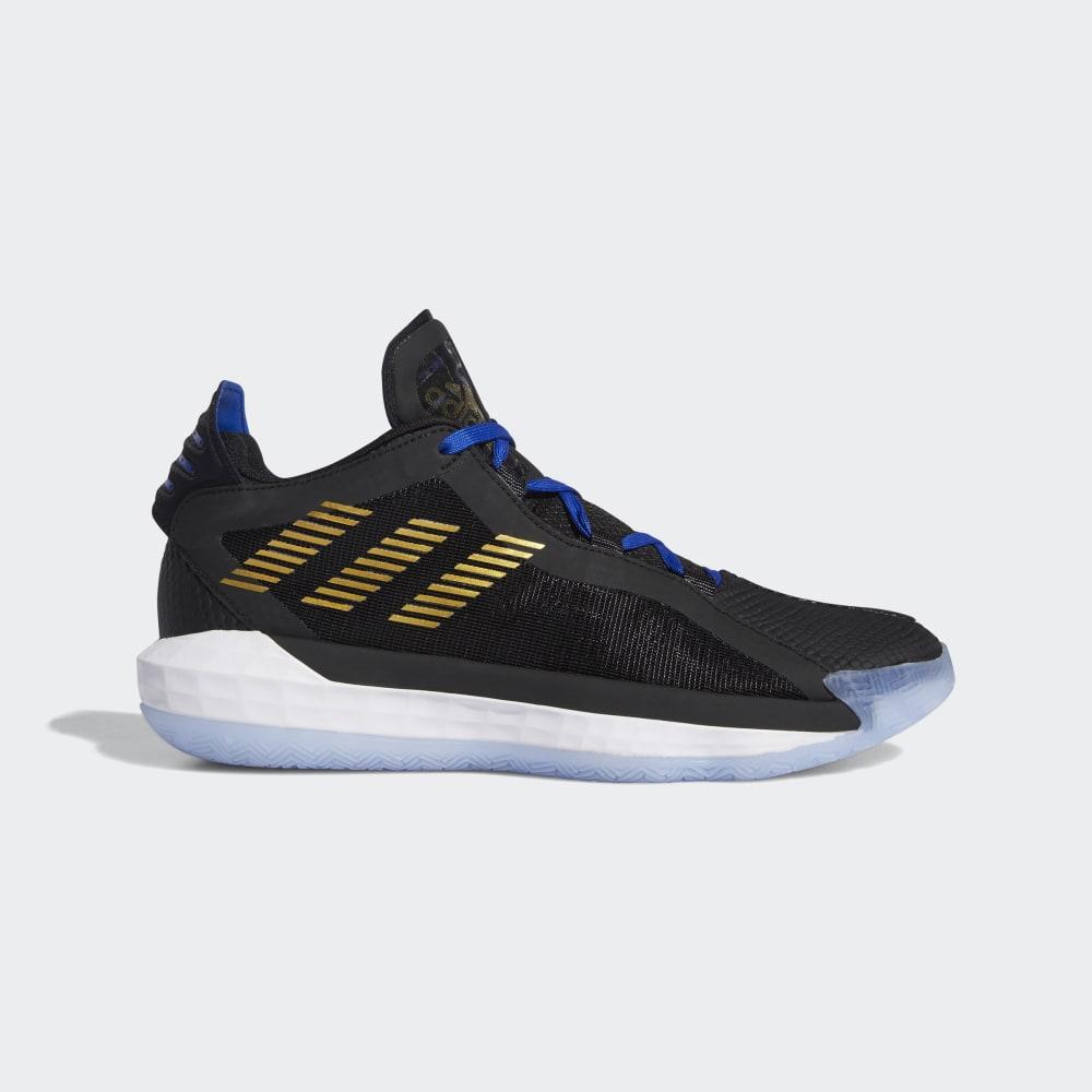 Adidas Men's Dame 6 Basketball Shoes Black/Gold Metal/Royal Ireland FU9447